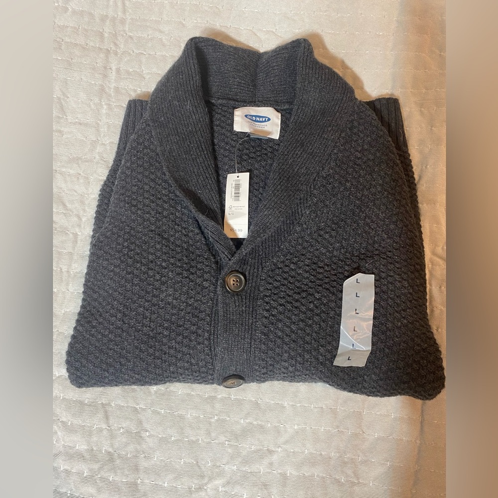 NWT Old Navy Mens knitted sweater- Black Size L